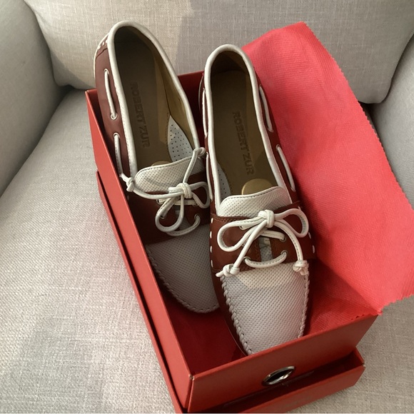 Robert Zur Driving Moccasins Cruz - Luggage White/Tan - Picture 2 of 5